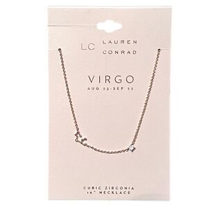 LC Lauren Conrad Rose Gold Virgo Constellation Cubic Zirconia Necklace